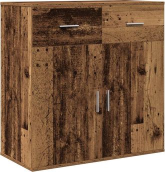 vidaXL Vidaxl - Sideboard with Drawer Old wood 79 x 38 x 80 cm Engineered wood