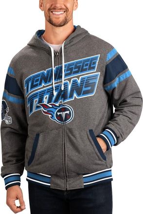 G-III Sports by Carl Banks Mens G-III Sports by Carl Banks Gray/Navy Tennessee Titans Extreme Full Back Reversible Hoodie Full-Zip Jacket at Nordstrom, Size Xx-Large