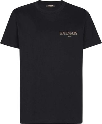 Balmain Black Cotton T-shirt