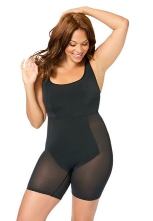 SECRET SOLUTIONS Firm Flex All-In-One-Shaper in Black at Nordstrom, Size Medium