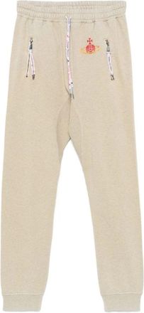 Vivienne Westwood Elastische Broek met Trekkoord en Zakken - Heren - Sweatpants - Beige - XS - Katoen - Broeken