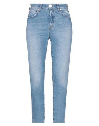デニム・ジーパン PINKO Women Denim Pants 103857A2E5 PJN Blue Wide-leg jeans with fringed hem detail PINKO → Shop Online