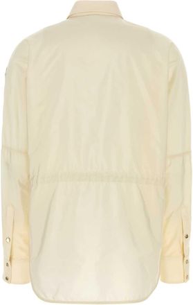 Moncler Womens Cream Wool And Nylon Shirt 050 Exterior: Virign Camicie