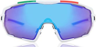 Salice 020 ITA BIANCO/RW BLU Mens Sunglasses White Size 138