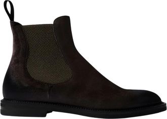 Scarosso Handgemaakte Hunter Brown Chelsea Boots - Heren - Chelseaboots - Bruin - 40 EU - Leer - Schoenen