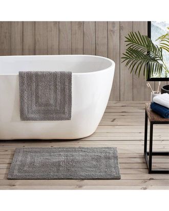 Nautica Logan 2Pc Chrome Bath Rug Set