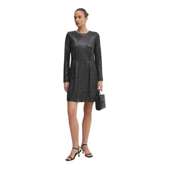 Benetton Dames, Jurken, Zwart, Maat: M Polyamide