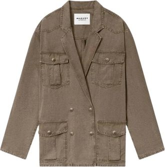 Isabel Marant Nevala Jacket - Dames - Spijkerjassen - Bruin - M - Katoen - Jassen