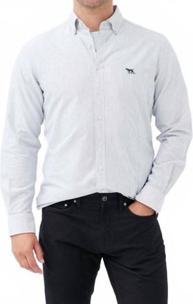 Rodd & Gunn Mens Gunn Oxford Stripe Long Sleeve Shirt In Granite