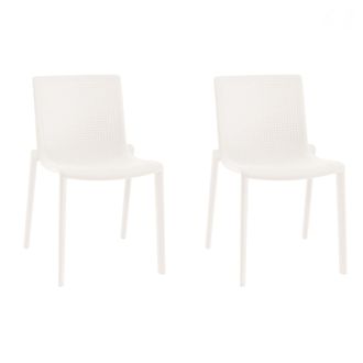 Resol Set 2 Sillas Interior, Exterior Blanco Beekat Resol