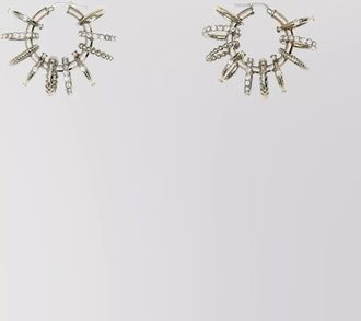 Amina Muaddi metallic multi ring earrings