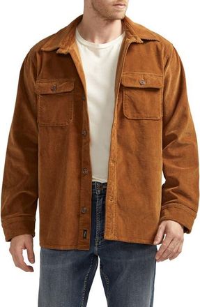 Silver Jeans Co Corduroy Shacket in Tobacco Brown at Nordstrom, Size Medium