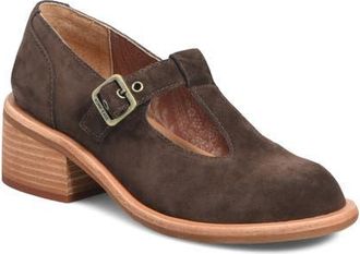 Kork-ease Jesse Leather T-Strap Pump in Dark Brown Suede at Nordstrom, Size 6.5