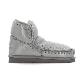 Mou Schoenen, Dames, Grijs, 41 EU, Wol, Zilveren Schapenvacht Winterlaarzen