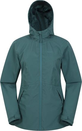 Mountain Warehouse Vancouver Womens Lightweight Waterproof Jacket - Taped Seams Ladies Rain Coat, Breathable, Adjustable Hood - Best for Travelling, Walking, Outdoors Te