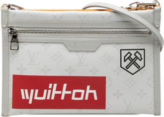Louis Vuitton Monogram Light Gray Orange Pvc Canvas Shoulder Bag (Pre-Owned)