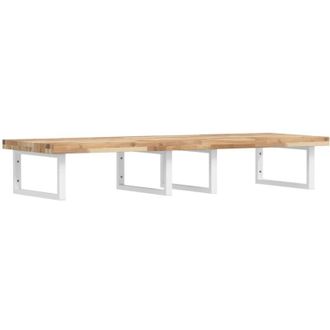 vidaXL Estante De Lavabo De Pared Acero Y Madera Maciza De Acacia Vidaxl