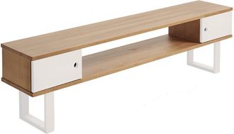 HOGAR 24 Mueble Tv ó Mesa de televisión 150 en color Encerado y Blanco