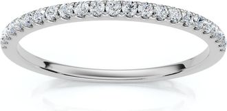 Pompeii3 1/4Ct Diamond Wedding Ring Prong Set Stackable Anniversary Band Gold Lab Grown