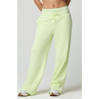 Florence By Mills Cozy Crush Wide Leg Sweatpants in Citrine at Nordstrom, Size Xx-Small