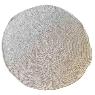 Wanderlust Deco Alfombra redonda trenzada beige d150x1h cm