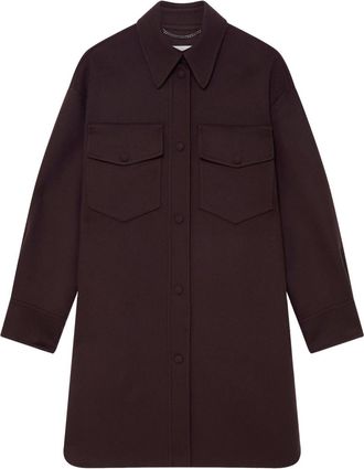 Stella McCartney Dark Brown Press-stud Fastening Overshirt
