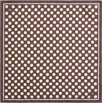 Valentino Garavani Foulard Opticool in seta - Marrone