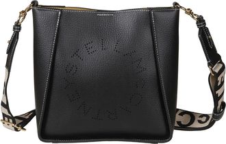 Stella McCartney Logo Grainy Alter Mat Crossbody Tas - Dames - Schoudertassen - Zwart - ONE Size - Tassen