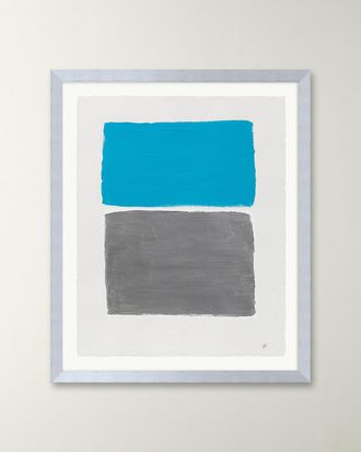 RFA Fine Art Platinum Sky 3 Framed Acrylic Painting by Deborah Fine