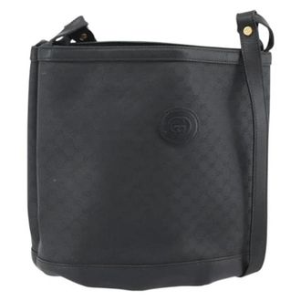 Gucci Vintage, unisex, Zwart, ONE Size, Leer, Pre-owned Vintage Schoudertas