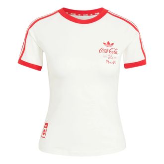 adidas (WMNS) adidas x Coca-Cola 3-Stripes Tee Asia Sizing Core White KY7559