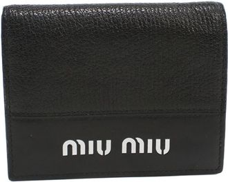 Miu Miu Black Leather Wallet (Bi-Fold) (Pre-Owned)