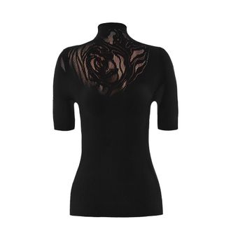 Wolford Rose Net Top Short Sleeves