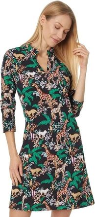 Lilly Pulitzer Caicos Dress Womens Multi Stretch Upf 50+ V-Neck Preppy KFC915