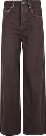 Uma Wang Straight Jeans - Dames - Regular Fit Jeans - Bruin - L - Jeans