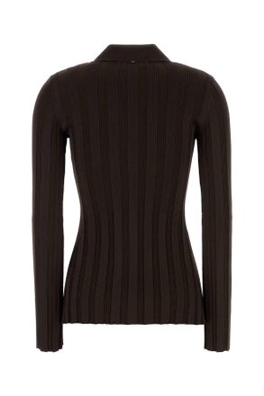 Sportmax Womens Brown Stretch Viscose Blend Albio1234 Cardigan Caffe Maglieria Caffe Sweater