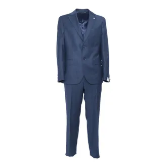 Lubiam Heren, Pakken, Blauw, Maat: XL
