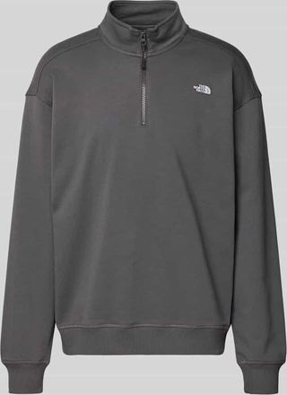 The North Face Relaxed Fit Sweatshirt mit Stehkragen und Rei&szlig;verschluss in Anthrazit, Gr&ouml;&szlig;e XXL