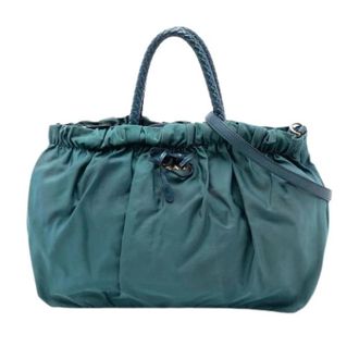 Prada Pre-owned Satchel - Dames - Vintage Handtas - Blauw - ONE Size - Leer - Vintage