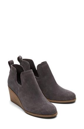 Toms Kallie Wedge Bootie in Grey at Nordstrom Rack, Size 6.5