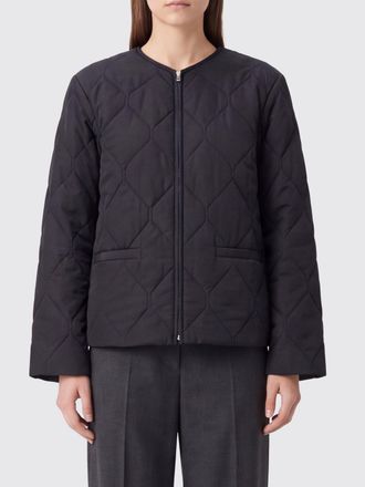 Jil Sander Quilted Short Puffer Jacket in Polyester with Crew Neck