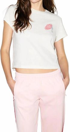Re/Done Starlight Motel Tee In Vintage White