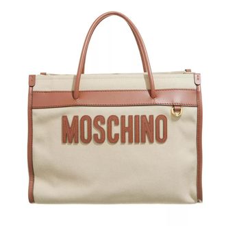 Moschino Handtasche - Moschino Tote Shoulder Bag - Gr. unisize - in Beige - f&uuml;r Damen
