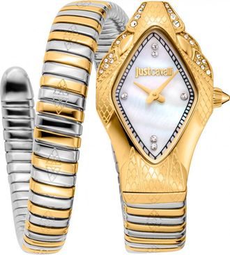 Just Cavalli Womens JC1L306M0065 Ladies Signature Snake Watch - Gold - One Size