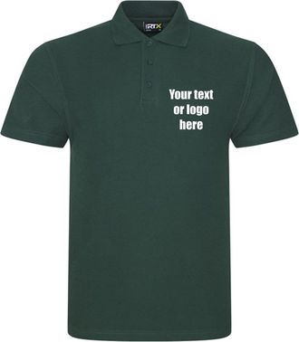 Generic Pesonalised Custom Embroidered Pro Polo Shirt Polycotton 19 Colours Any Text Any Logo Left Chest Right Chest or Back Workwear t-Shirt tee top Personal