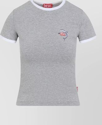 Diesel ribbed slim-fit graphic t-shirt
