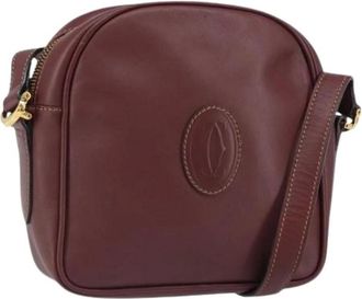 Cartier Pre-owned Cross Body Bags, female, Red, Size: ONE SIZE Pre-owned Leather Shoulder Bag