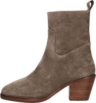 Shabbies Amsterdam Joan Ankie Enkellaarsjes - Dames - Schoenen - Beige - Maat: 38 EU