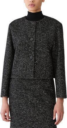 Lafayette 148 New York Collarless Drop Shoulder Wool-Blend Jacket