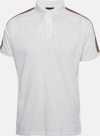 Emporio Armani White Pique Polo T-Shirt